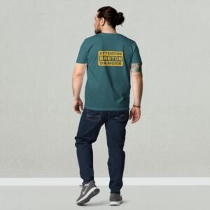 t shirt homme en coton attention breton danger logo colote bleu t shirt homme en coton attention breton danger logo colote bleu