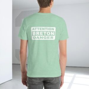 t shirt homme en coton attention breton danger vert eau arriere t shirt homme en coton attention breton danger vert eau arriere
