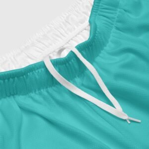 short de sport en maille homme bleu1