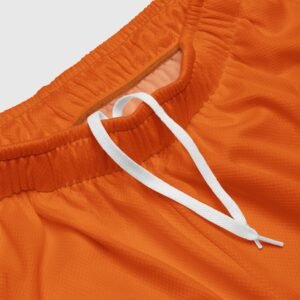 short de sport en maille homme orange