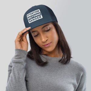 Casquette Trucker ATTENTION BRETONNE DANGER Blanc Yupoong 6006