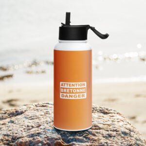 Gourde en acier inoxydable ATTENTION BRETONNE DANGER