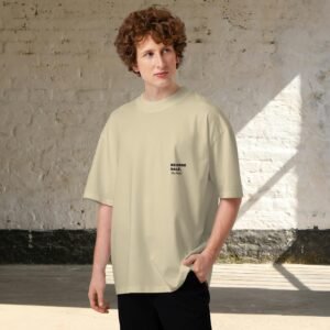 unisex-organic-oversized-high-neck-t-shirt-stone-front-699c6472cbd92.jpg T-shirt XL en Coton Bio BEURRE SALÉ