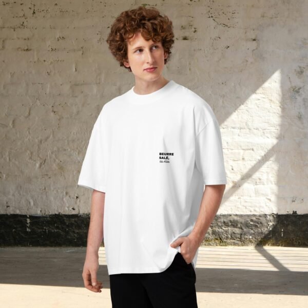 unisex-organic-oversized-high-neck-t-shirt-white-front-699c6472f3089.jpg T-shirt XL en Coton Bio BEURRE SALÉ