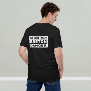unisex-staple-t-shirt-black-heather-back-698218c8bbe8e.jpg T-shirt basic ATTENTION BRETON DANGER