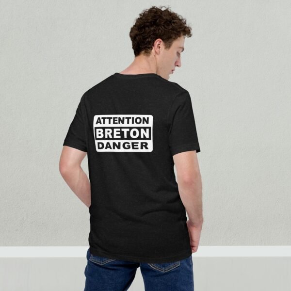 unisex-staple-t-shirt-black-heather-back-698218c8bbe8e.jpg T-shirt basic ATTENTION BRETON DANGER