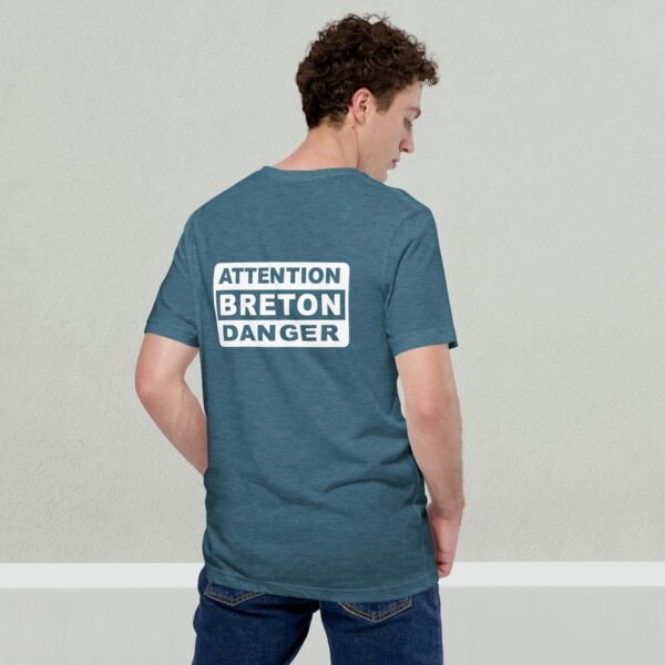 unisex-staple-t-shirt-heather-deep-teal-back-698218c2aa290.jpg T-shirt basic ATTENTION BRETON DANGER