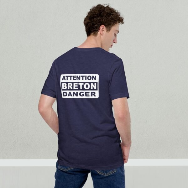 unisex-staple-t-shirt-heather-midnight-navy-back-698218c94e882.jpg T-shirt basic ATTENTION BRETON DANGER