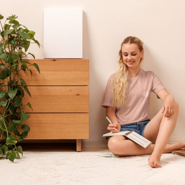 unisex-staple-t-shirt-heather-prism-peach-front-6989d8fb8b7c1.jpg T-shirt basic ATTENTION BRETONNE DANGER