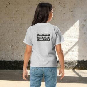 T-shirt 6 à 14 ans ATTENTION BRETONNE DANGER